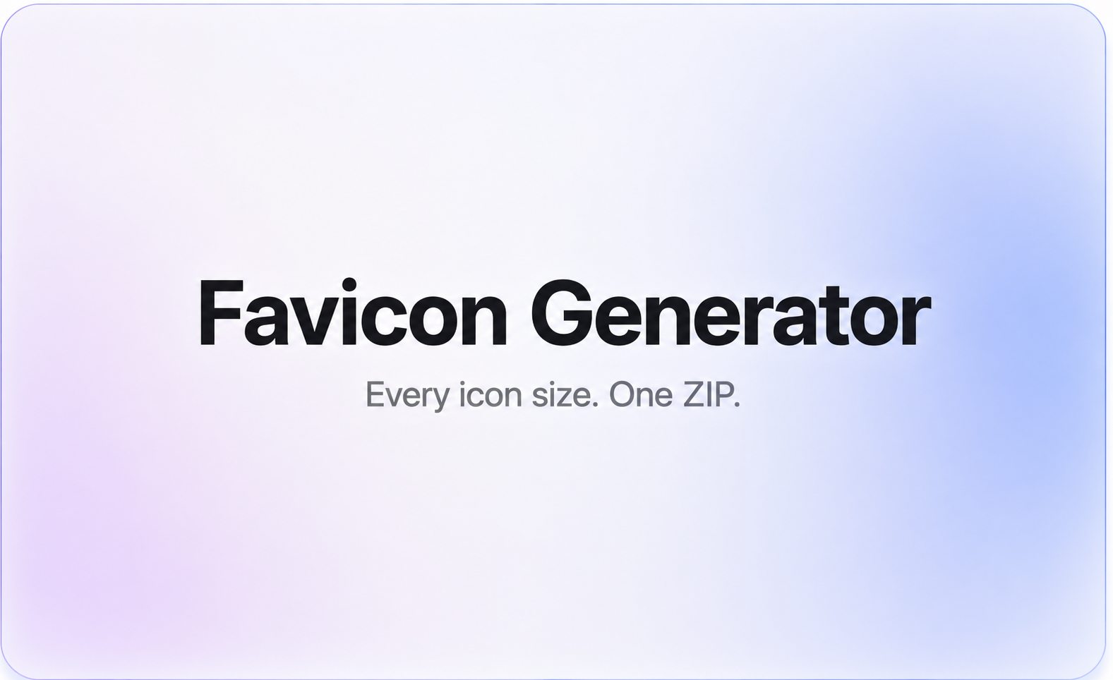 Favicon Generator