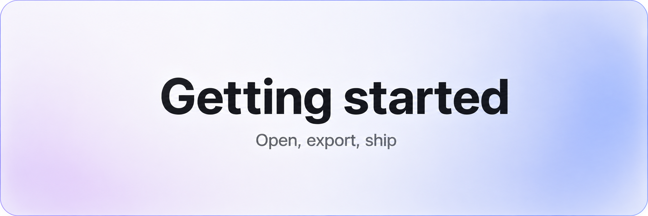 Getting started